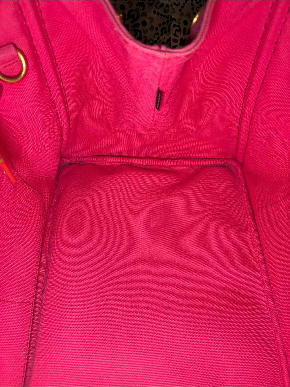Prada Canapa Peonia Canvas Tote - Medium Handbag Pink BN2642 - Picture 15 of 16